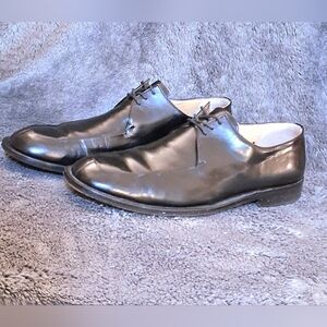 Bruno Magli Fabrizio Black Leather Lace Up Oxford Mens Size 14
